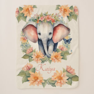 Baby Elephant - Aangepast Sherpa Deken