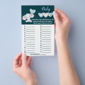Baby Elephant ABC Baby shower Game Kaart (Hand)