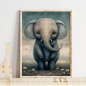 Baby Elephant African Animal | Elephant Wall Print