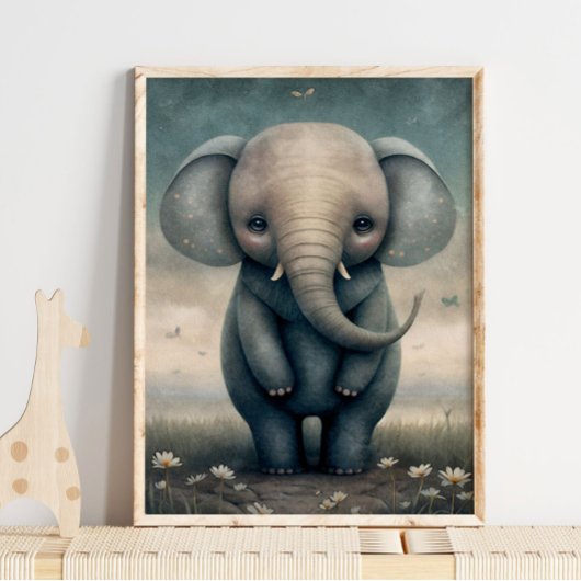 Baby Elephant African Animal | Elephant Wall Print