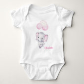 Baby Elephant Baby Bodysuit (Voorkant)
