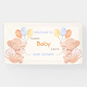 Baby Elephant Baby shower Banner (Horizontaal)