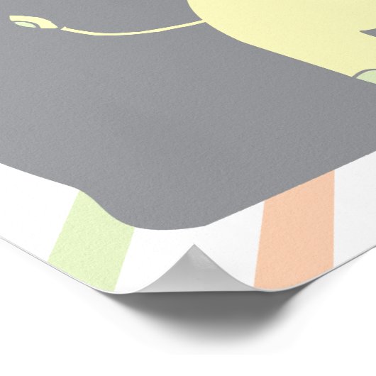 Baby Elephant | Baby shower banner Poster (Hoek)