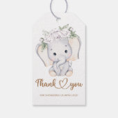 Baby Elephant baby shower bedankt cadeau labels Cadeaulabel (Achterkant)