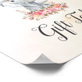 Baby Elephant Baby shower Cadeaus Poster (Hoek)