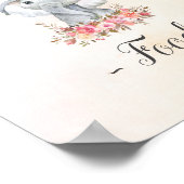 Baby Elephant Baby shower Food Poster (Hoek)