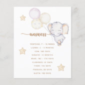 Baby Elephant Baby shower Game (Achterkant)