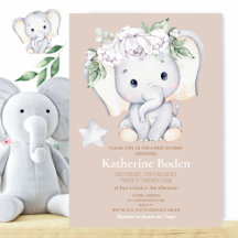 Baby Elephant Baby shower Invitation