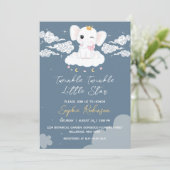 Baby Elephant Baby shower Invitation Kaart (Staand voorkant)