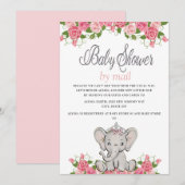 Baby Elephant Baby shower per post Kaart (Voorkant / Achterkant)