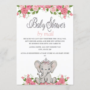 Baby Elephant Baby shower per post Kaart