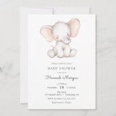Baby Elephant baby shower-uitnodiging Kaart (Voorkant)