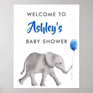 Baby Elephant Baby shower Welkomstteken Poster
