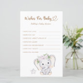 Baby Elephant Baby shower wenst Baby (Staand voorkant)