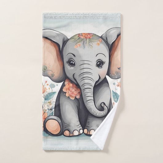 Baby Elephant Bad Handdoek (Handdoek)