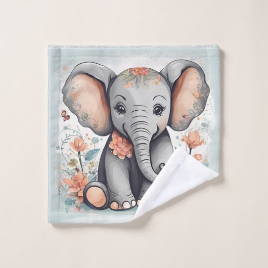 Baby Elephant Bad Handdoek (Wasdoekje)