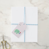 Baby Elephant Balancing Act Cadeaulabel (Met Touw)