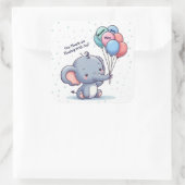 Baby Elephant Balloon Sticker (Tas)