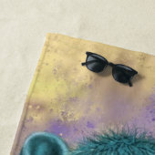 Baby Elephant Beach Handdoeken Tekst - I Love You  (In situ)