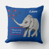 Baby Elephant Big Dream Sierkussen (Voorkant)