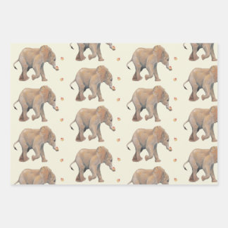 Baby Elephant Birthday giftwrap by Tonkinson Inpakpapier Vel