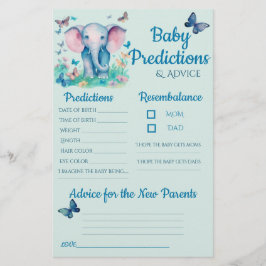 Baby Elephant Blue Baby Voorspellingen Advies Kaar