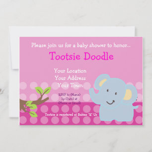 Baby Elephant Blue Boy Baby shower Sprinkle Kaart