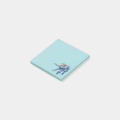 Baby Elephant Blue Cute Girly Kinder Post-it® Notes (Schuin)