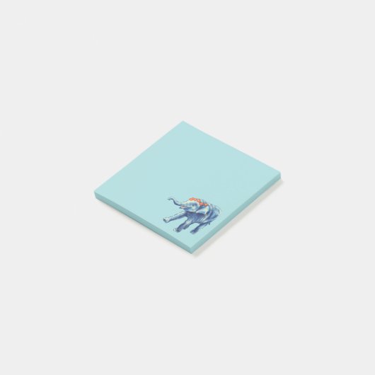 Baby Elephant Blue Cute Girly Kinder Post-it® Notes (Schuin)