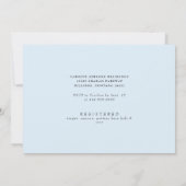 Baby Elephant Blue Gingham Baby shower Kaart (Achterkant)