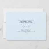 Baby Elephant Blue Gingham Baby shower Rond Kaart (Achterkant)