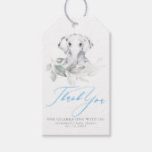 Baby Elephant Blue Sage Baby shower Hartelijk dank Cadeaulabel (Voorkant)