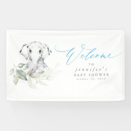 Baby Elephant Blue Sage Baby shower Welkom Spandoek