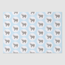Baby Elephant Blue Tissuepapier
