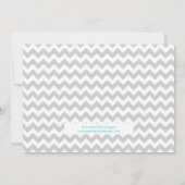 Baby Elephant Boy Baby shower Blauwgroen Blue Invi Kaart (Achterkant)