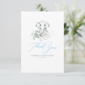 Baby Elephant Boy Baby shower Dank u Bedankkaart (Staand voorkant)