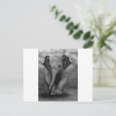 Baby Elephant Briefkaart (Staand voorkant)