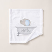 Baby Elephant Bubble Bath Bad Handdoek (Wasdoekje)