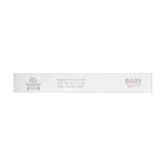Baby Elephant Bubble Bath Girl Baby shower (Individueel)