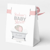 Baby Elephant Bubble Bath Girl Baby shower Bedankdoosjes (Achterkant)