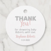 Baby Elephant Bubble Bath Girl Baby shower Bedankjes Labels (Achterkant)
