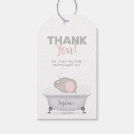 Baby Elephant Bubble Bath Girl Baby shower Cadeaulabel