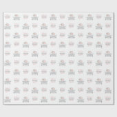 Baby Elephant Bubble Bath Girl Baby shower Cadeaupapier (Vlak)