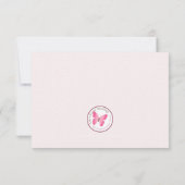 Baby Elephant Bubble Bath Girl Baby shower Kaart (Achterkant)