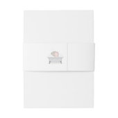 Baby Elephant Bubble Bath Girl Baby shower Uitnodigingen Wikkel (Achterkant Voorbeeld)