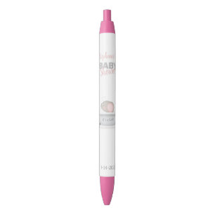 Baby Elephant Bubble Bath Girl Baby shower Zwarte Inkt Pen