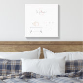 Baby Elephant Bubble Bath Girl Birth Announement Canvas Afdruk (Insitu (Slaapkamer))