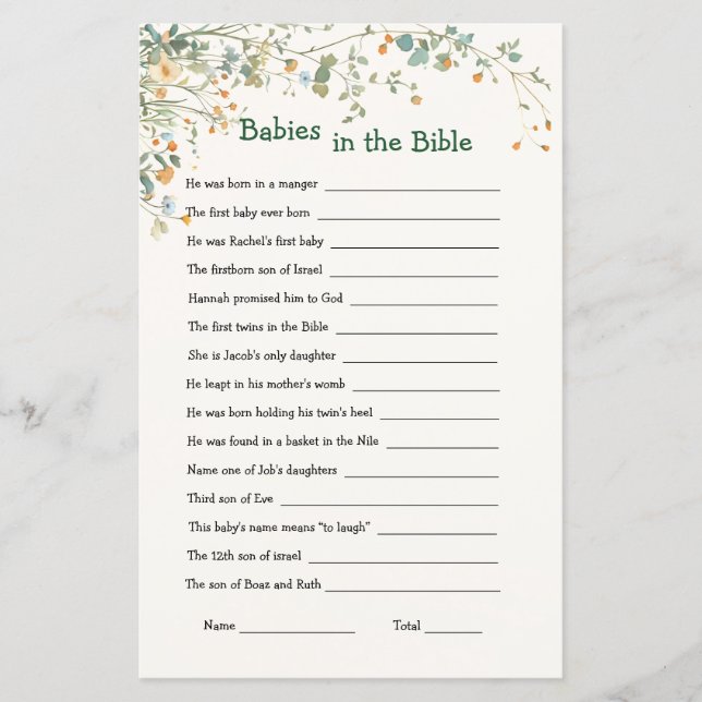 Baby Elephant & Butterflies Baby's in Bijbelspel (Voorkant)