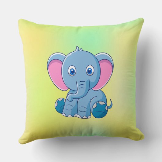 Baby Elephant Cartoon Clipart-64832 Kussen (Achterkant)