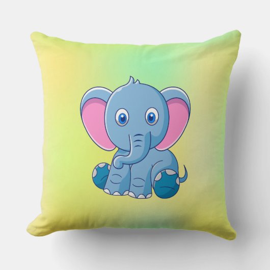 Baby Elephant Cartoon Clipart-64832 Kussen (Voorkant)